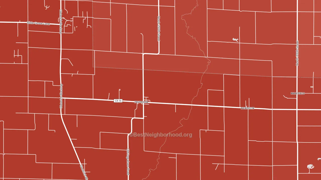 62434, IL block-group political-lean map