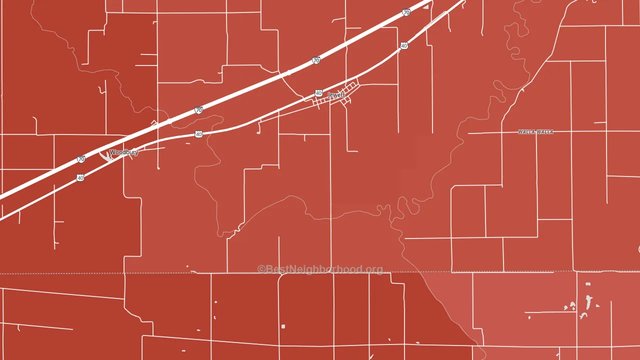 62436, IL block-group political-lean map