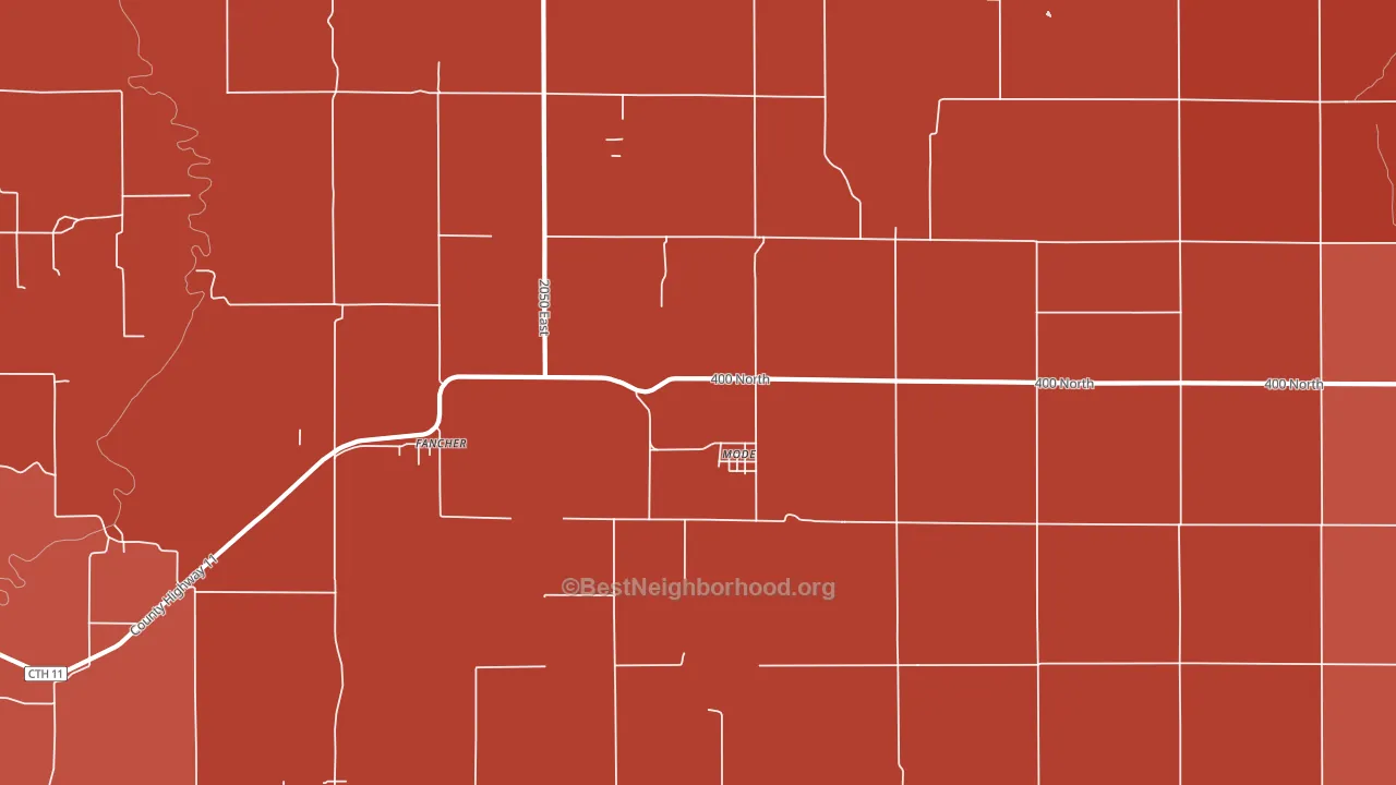 62444, IL block-group political-lean map