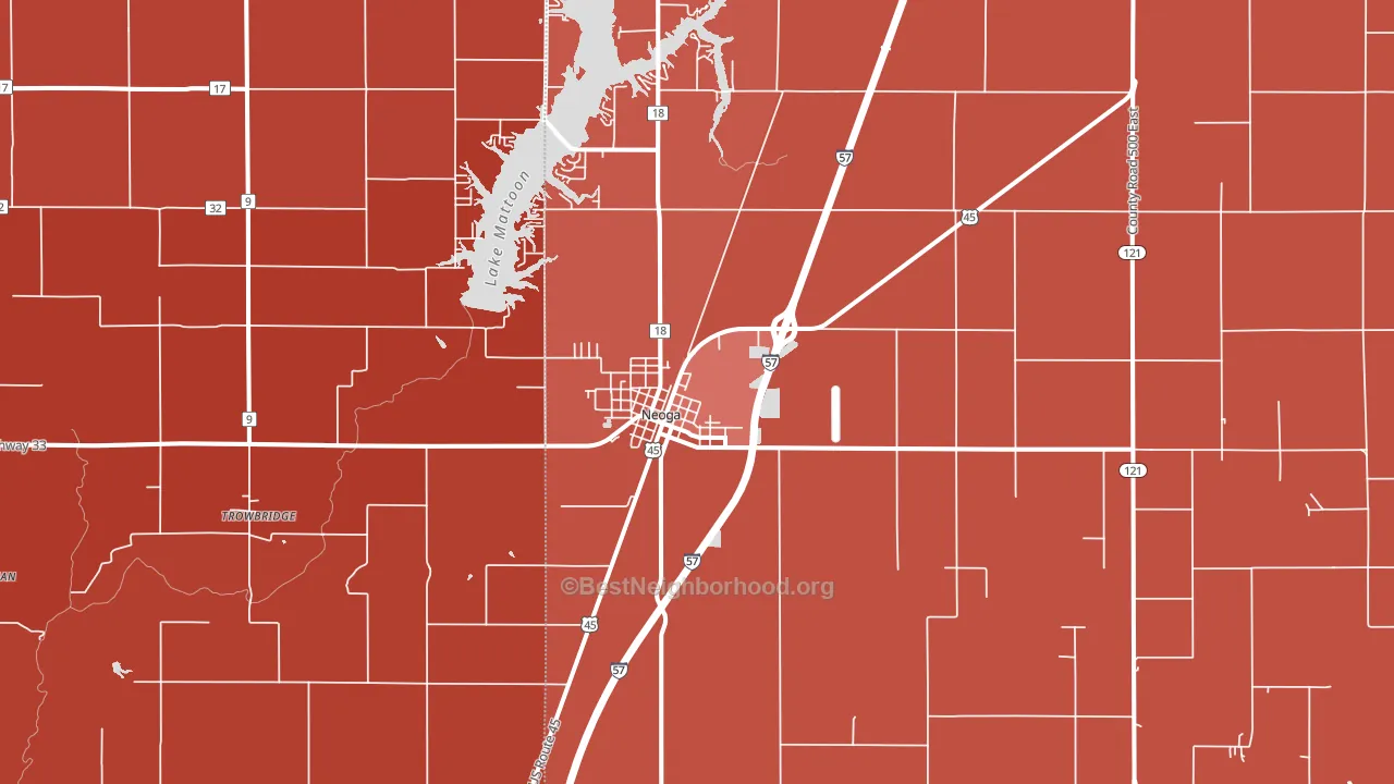 62447, IL block-group political-lean map