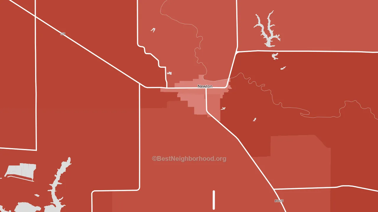 62448, IL block-group political-lean map