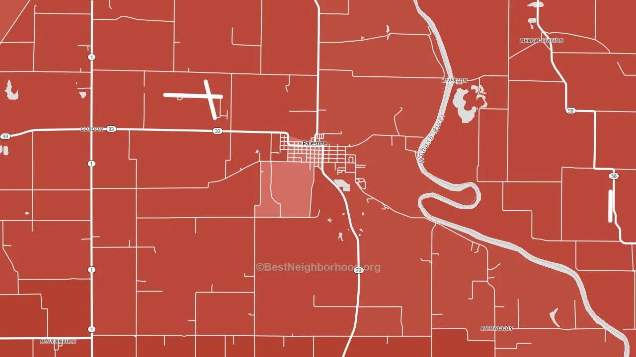 62451, IL block-group political-lean map