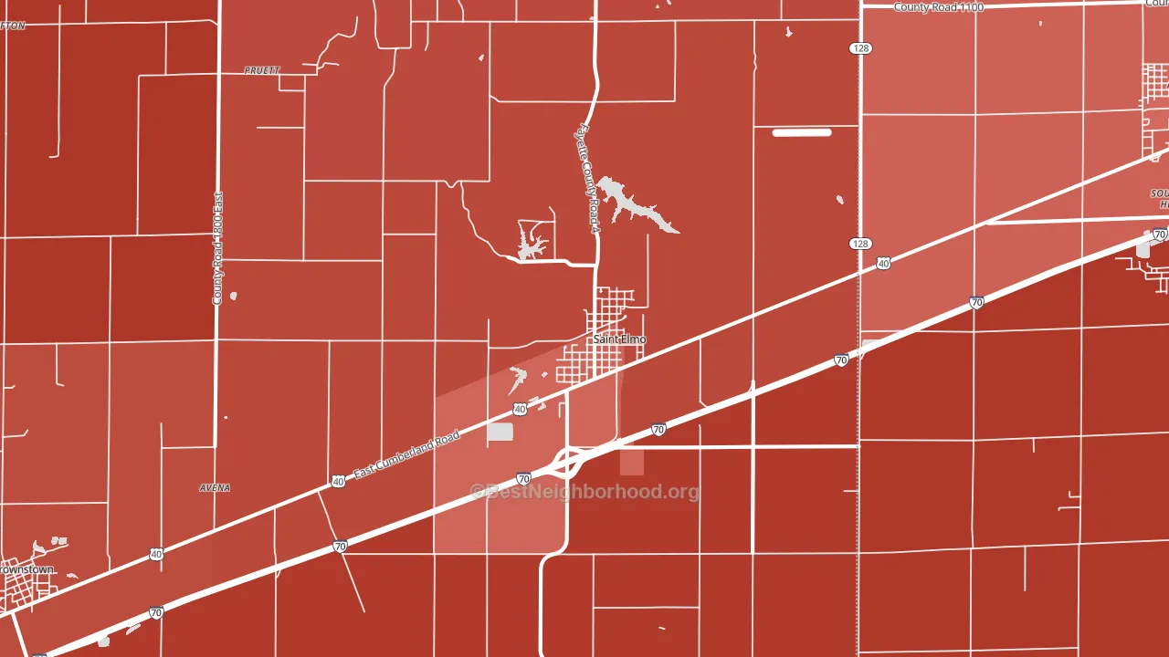 62458, IL block-group political-lean map