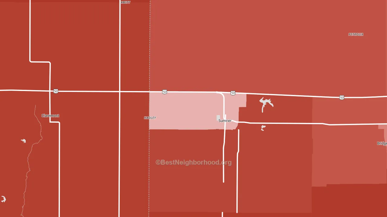 62466, IL block-group political-lean map