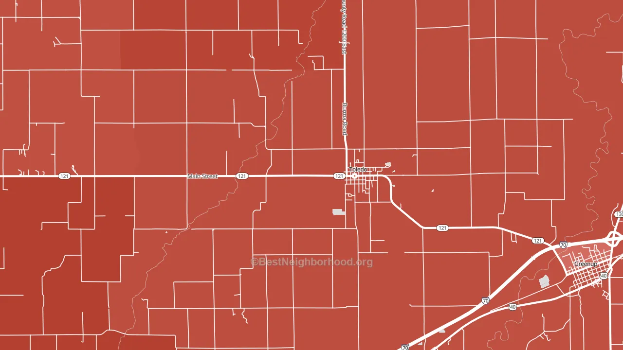 62468, IL block-group political-lean map