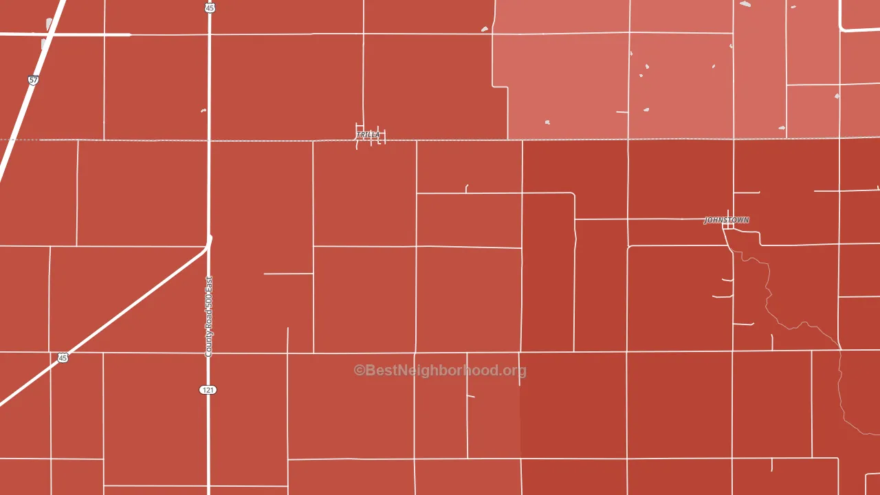 62469, IL block-group political-lean map