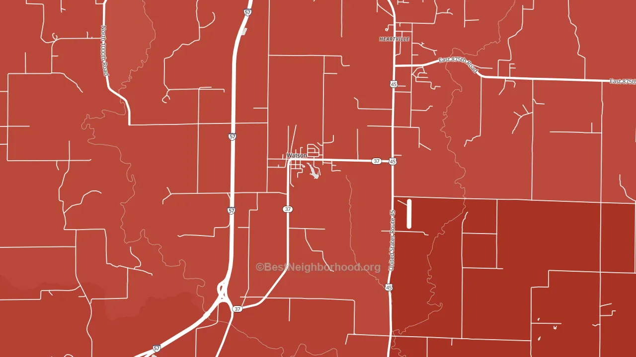62473, IL block-group political-lean map