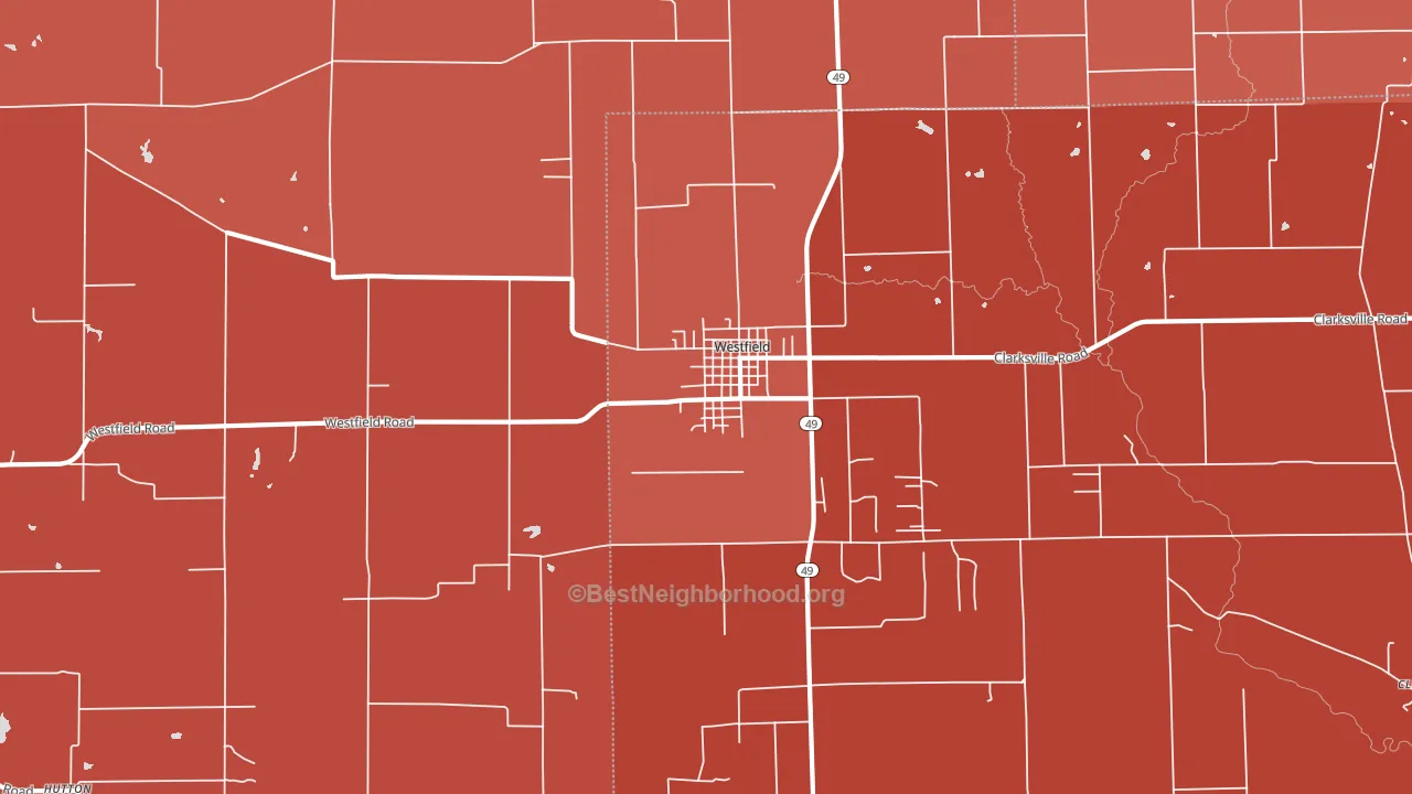 62474, IL block-group political-lean map