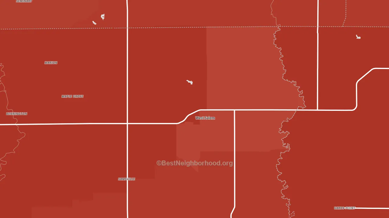 62476, IL block-group political-lean map
