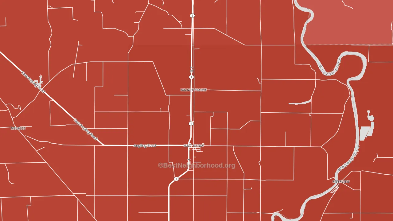 62477, IL block-group political-lean map