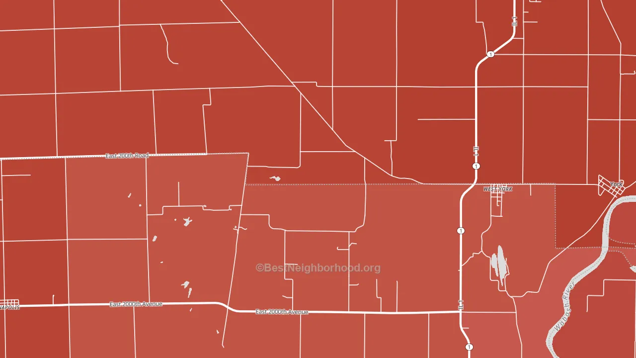 62478, IL block-group political-lean map