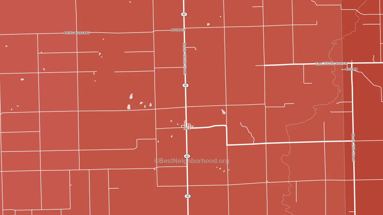 62481, IL block-group political-lean map