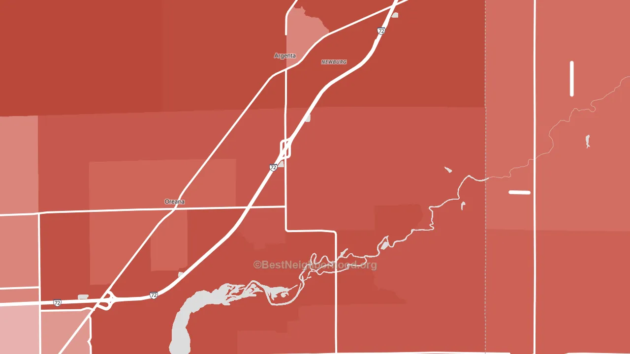 62501, IL block-group political-lean map