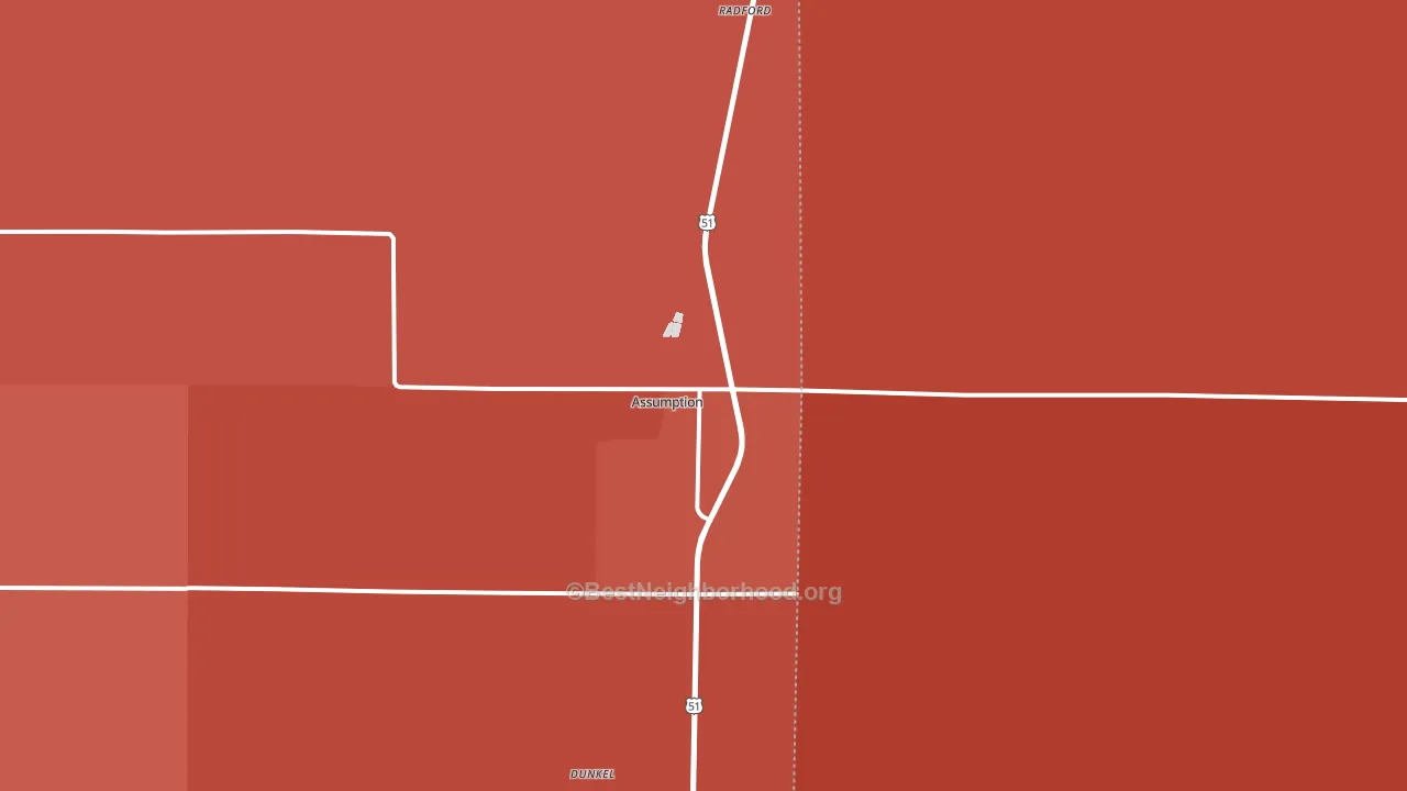 62510, IL block-group political-lean map
