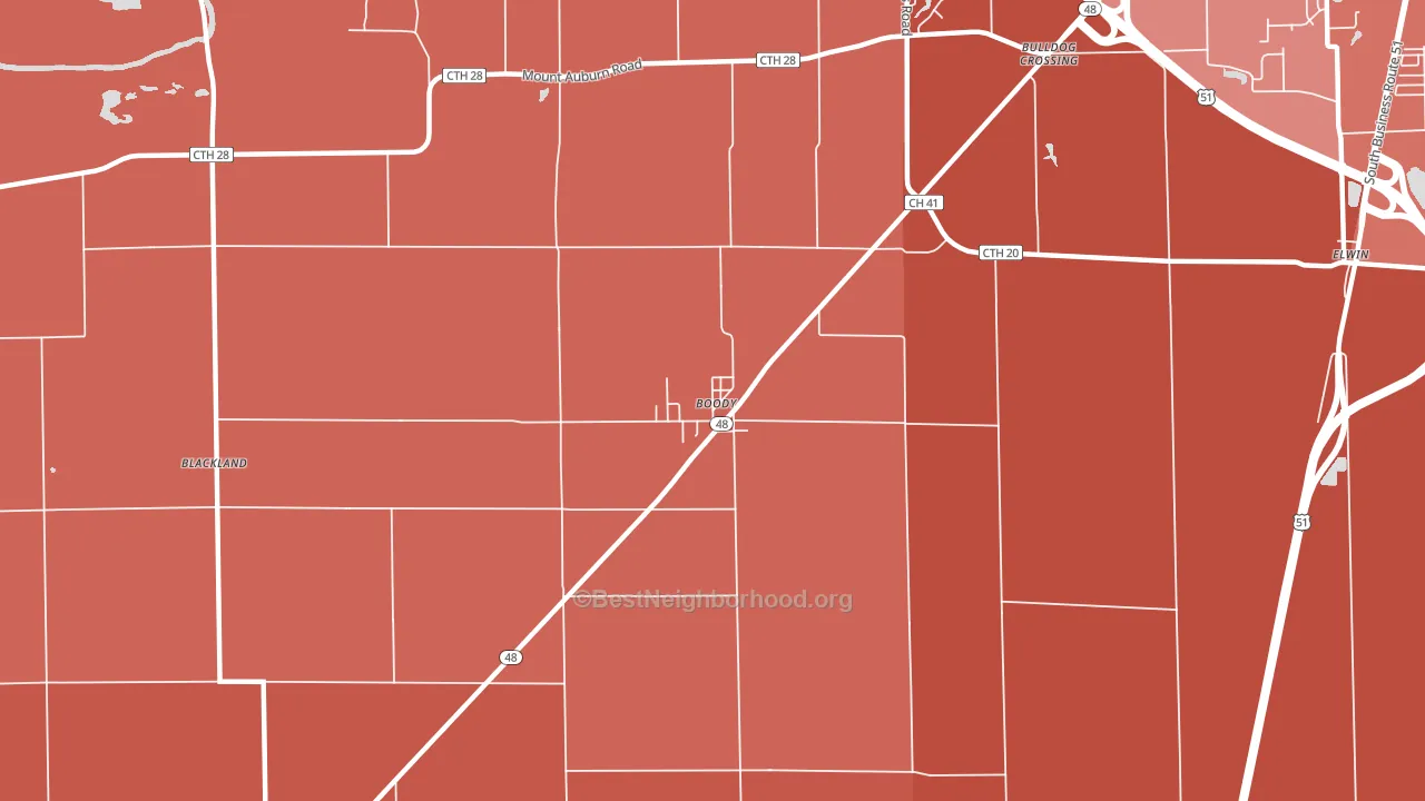 62514, IL block-group political-lean map