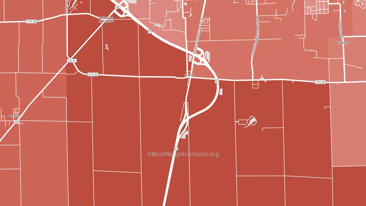 62532, IL block-group political-lean map
