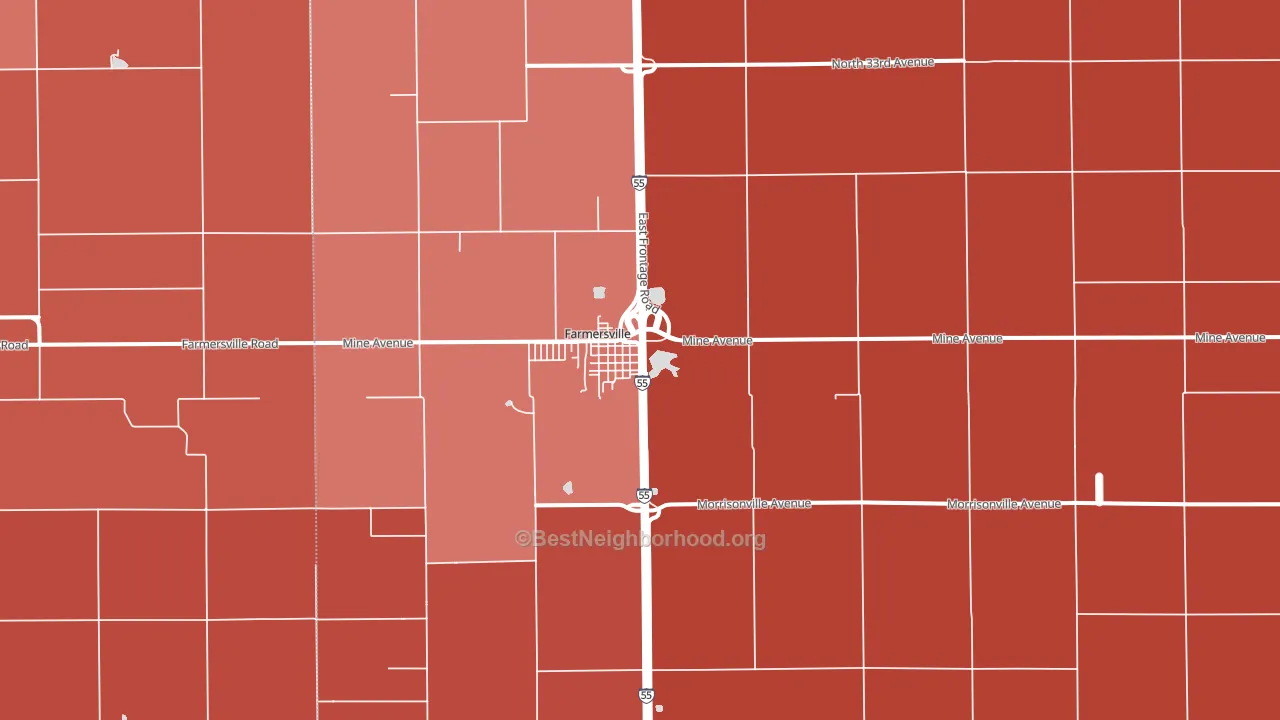 62533, IL block-group political-lean map