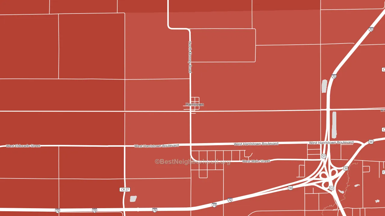 62537, IL block-group political-lean map