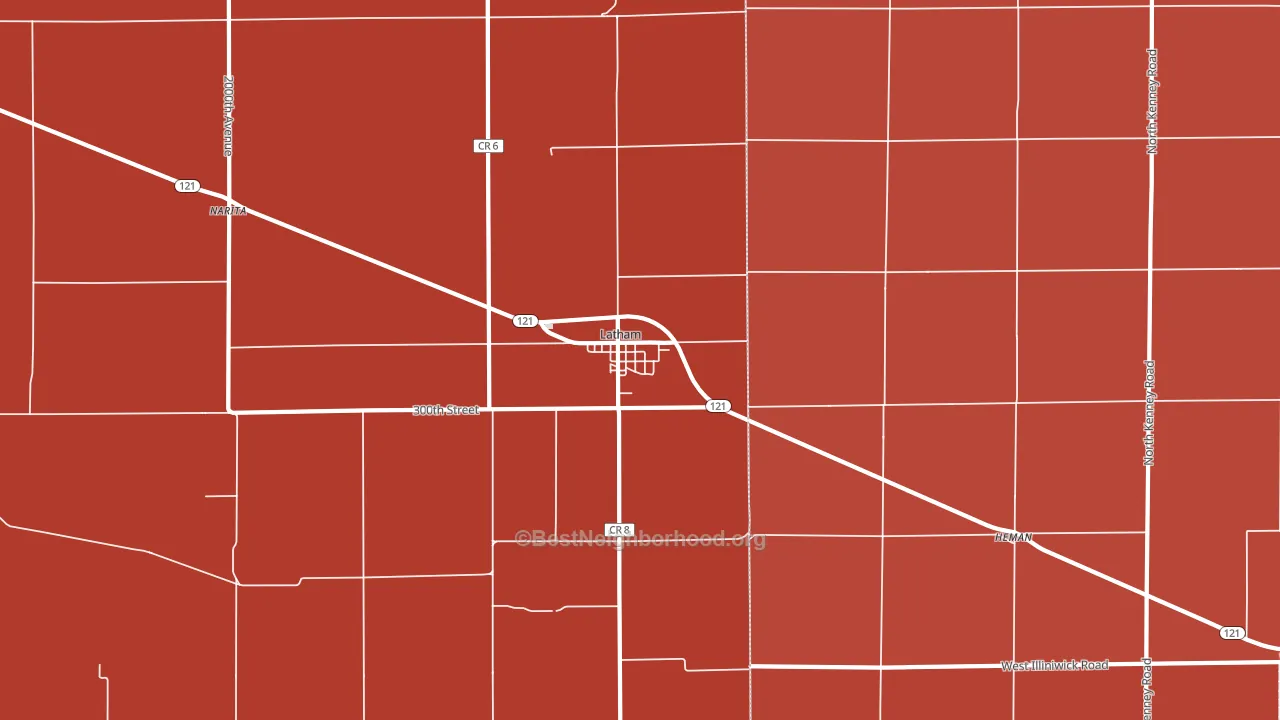 62543, IL block-group political-lean map
