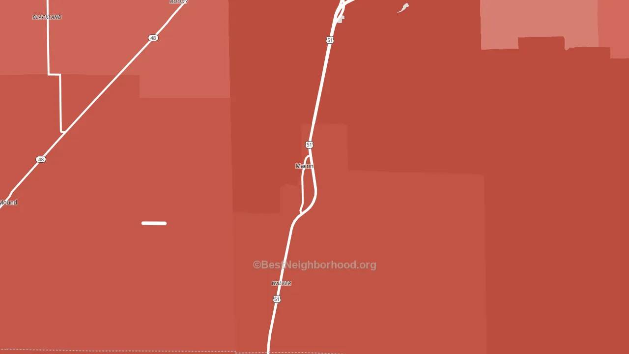 62544, IL block-group political-lean map
