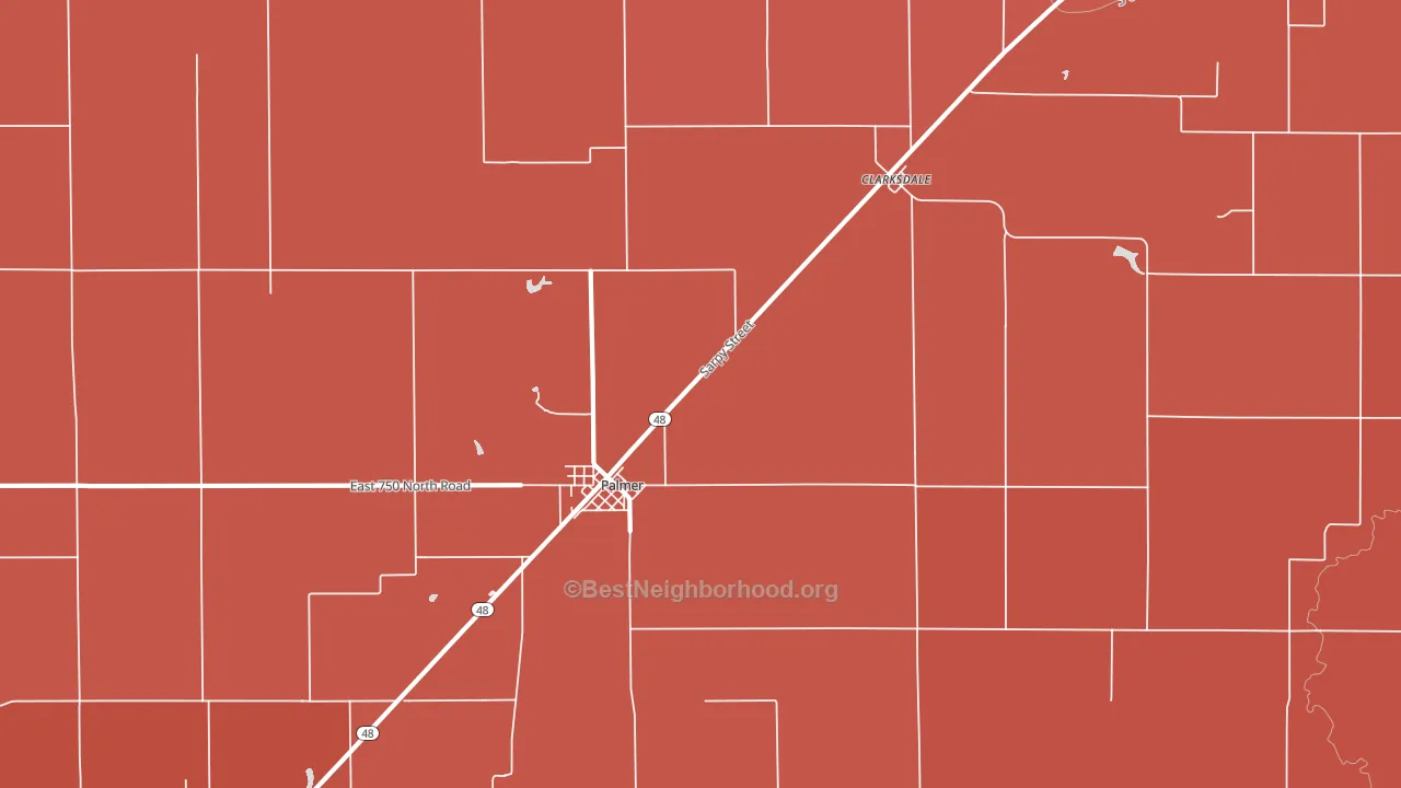62556, IL block-group political-lean map