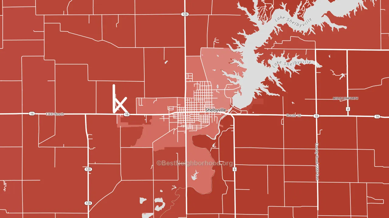 62565, IL block-group political-lean map
