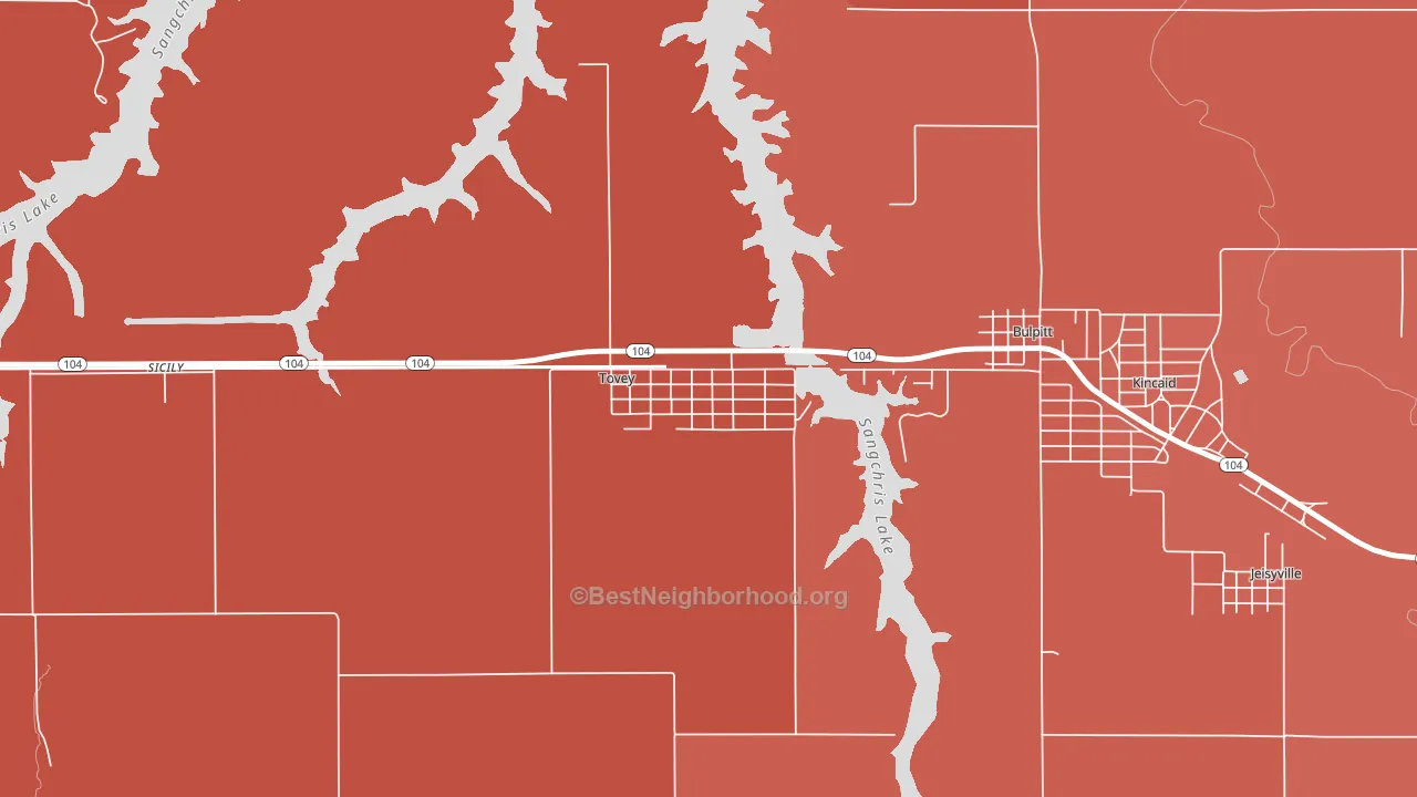 62570, IL block-group political-lean map