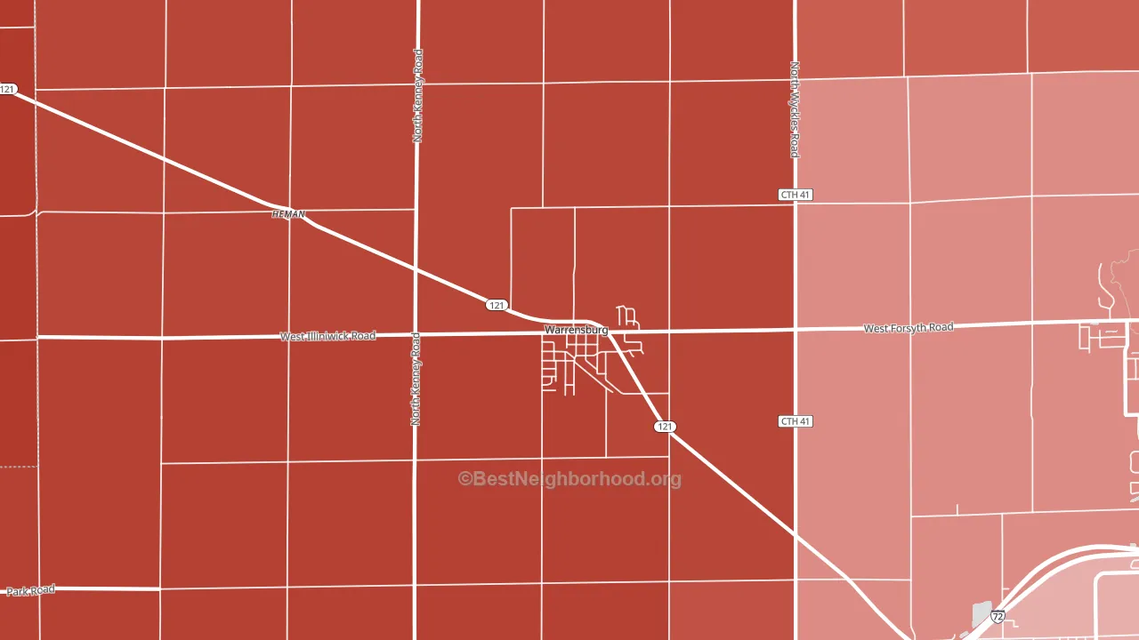 62573, IL block-group political-lean map