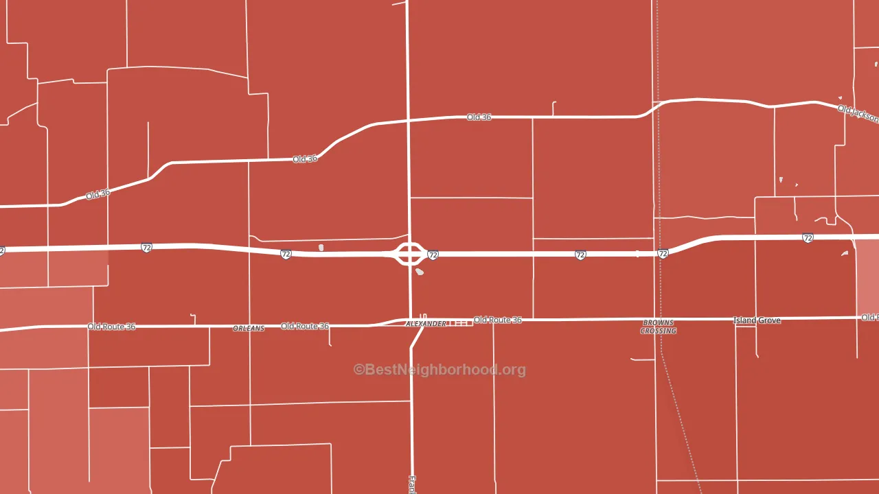 62601, IL block-group political-lean map