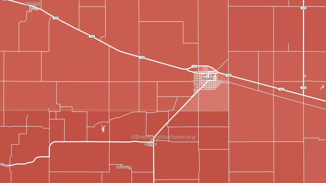 62612, IL block-group political-lean map