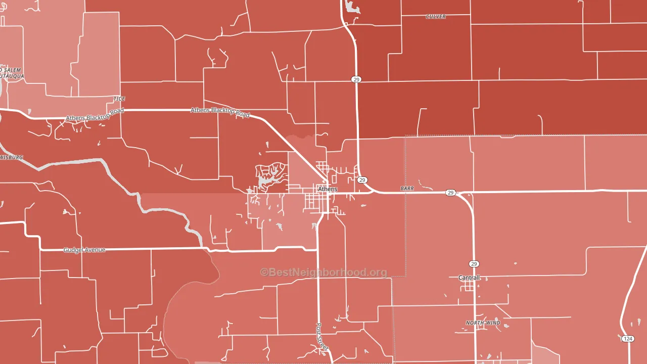 62613, IL block-group political-lean map