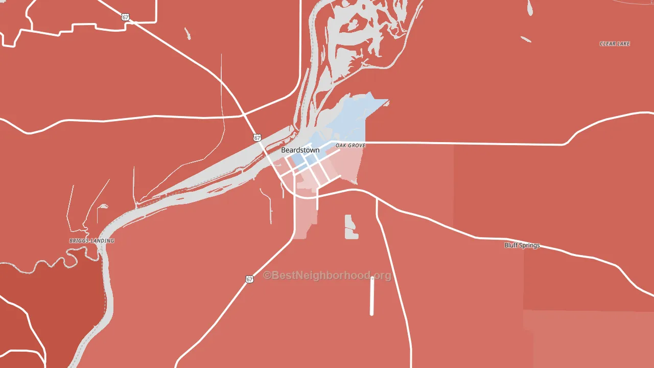 62618, IL block-group political-lean map