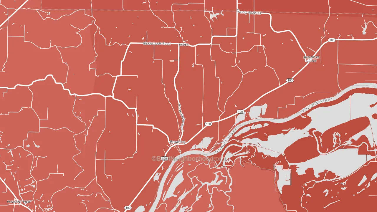 62624, IL block-group political-lean map
