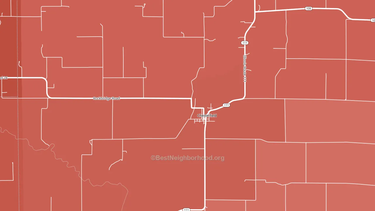 62630, IL block-group political-lean map
