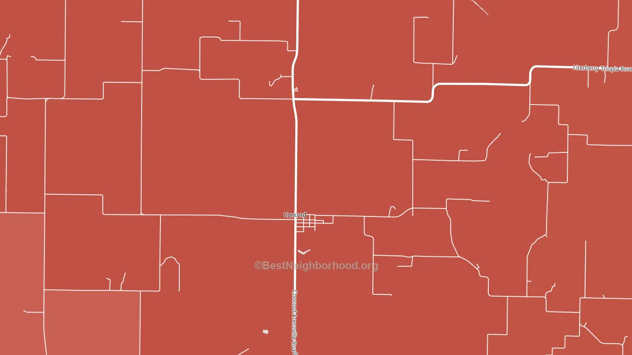 62631, IL block-group political-lean map