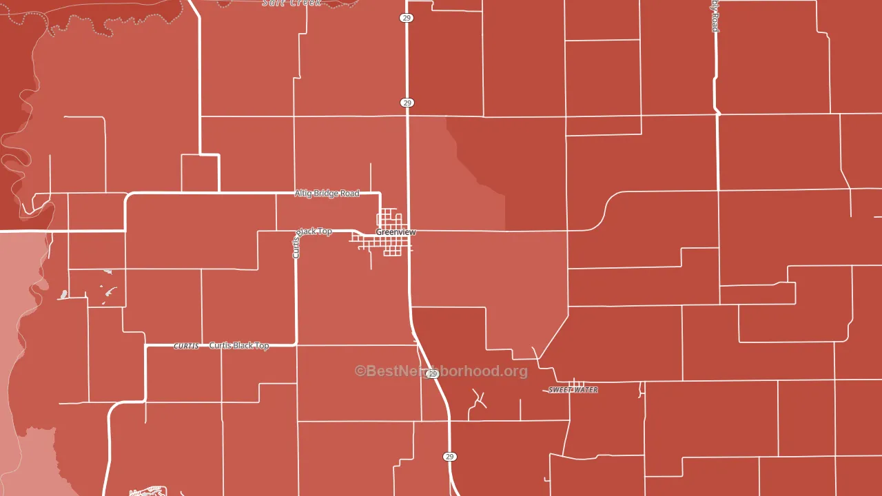 62642, IL block-group political-lean map