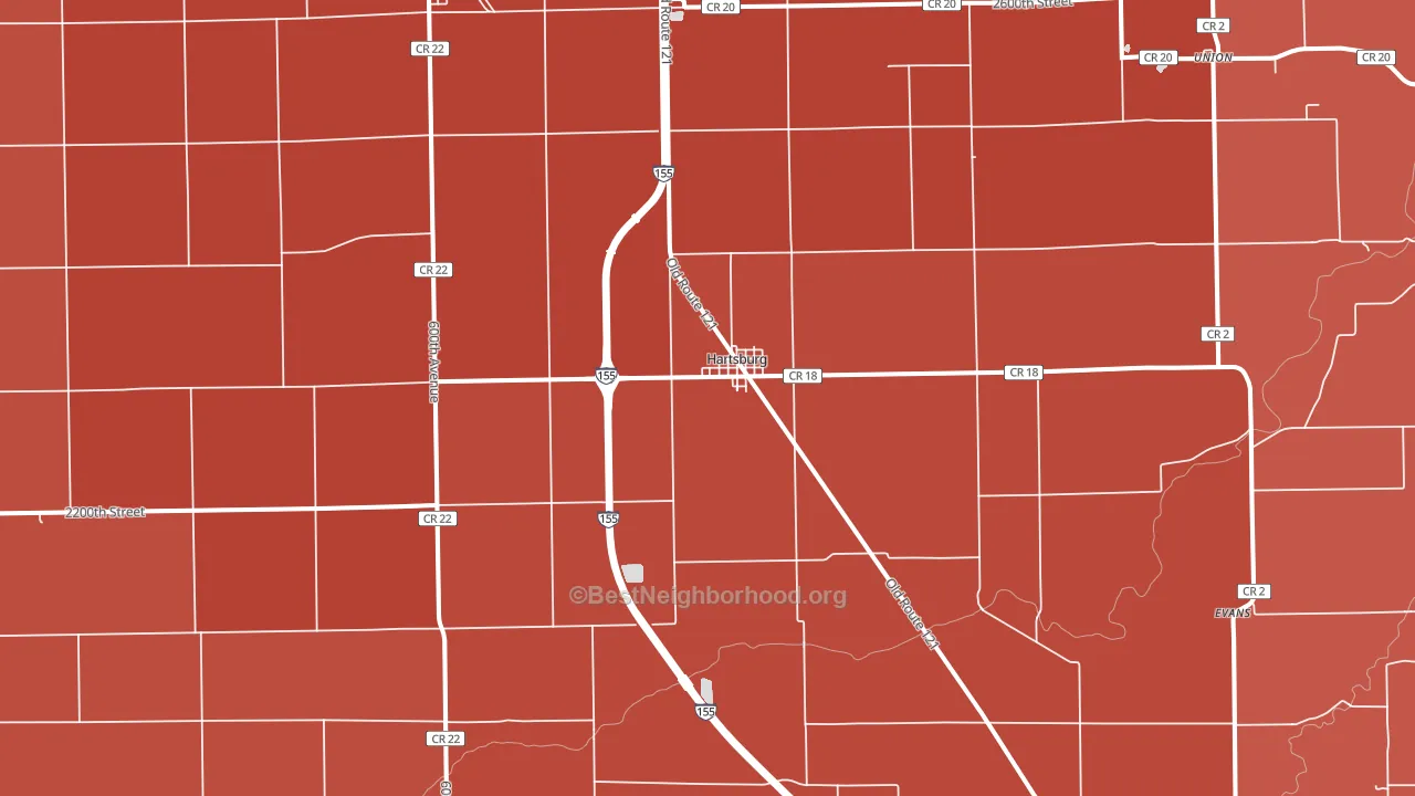 62643, IL block-group political-lean map