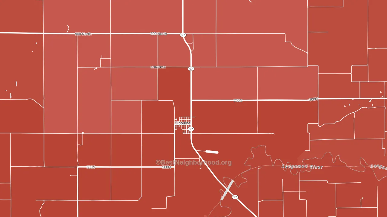 62655, IL block-group political-lean map