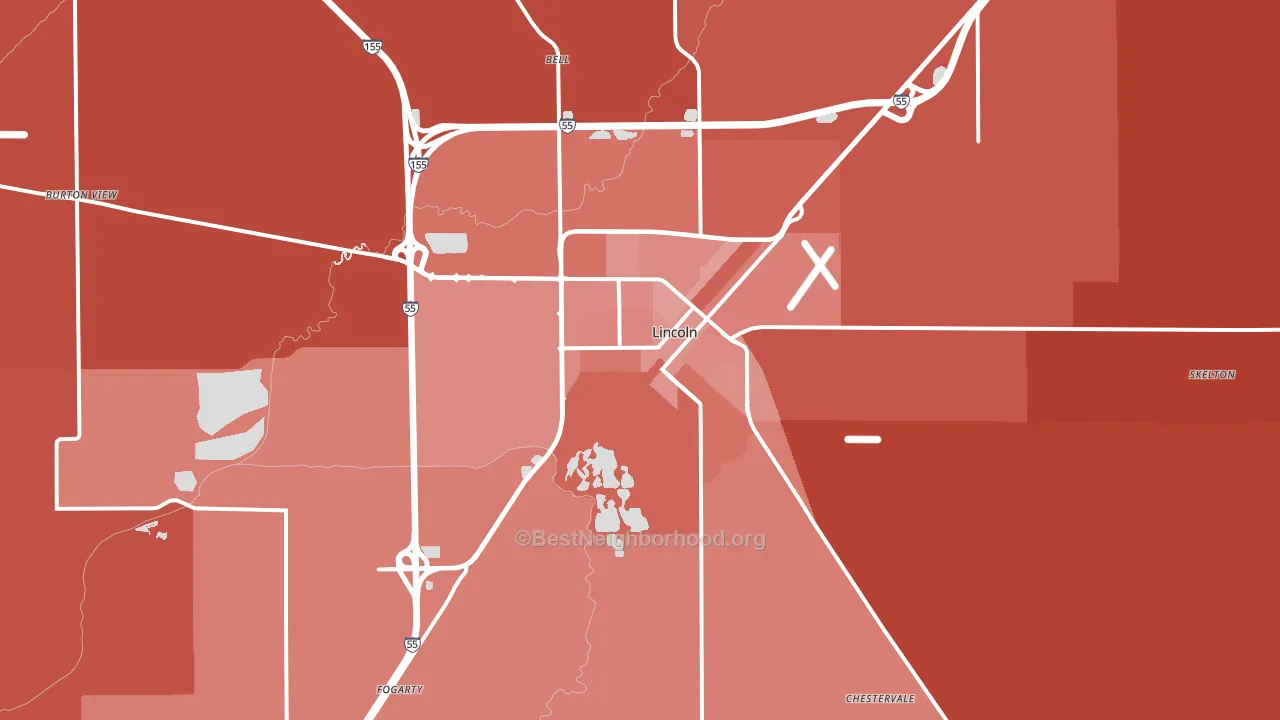 62656, IL block-group political-lean map