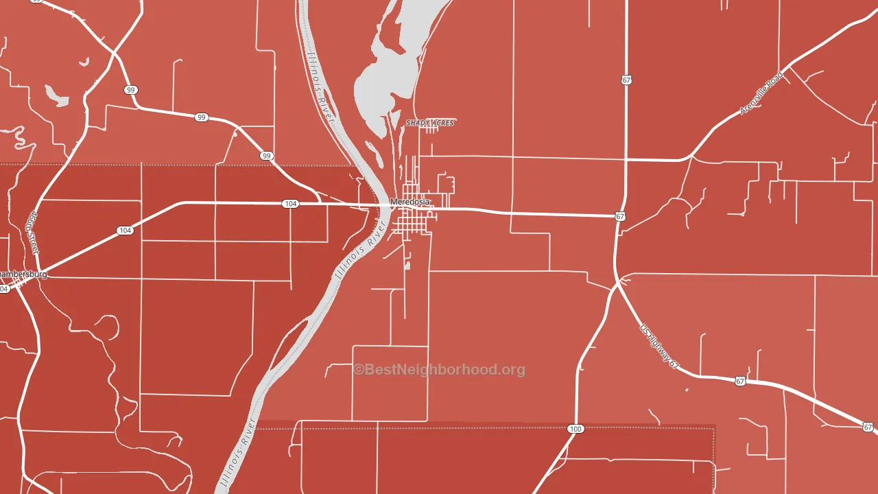 62665, IL block-group political-lean map