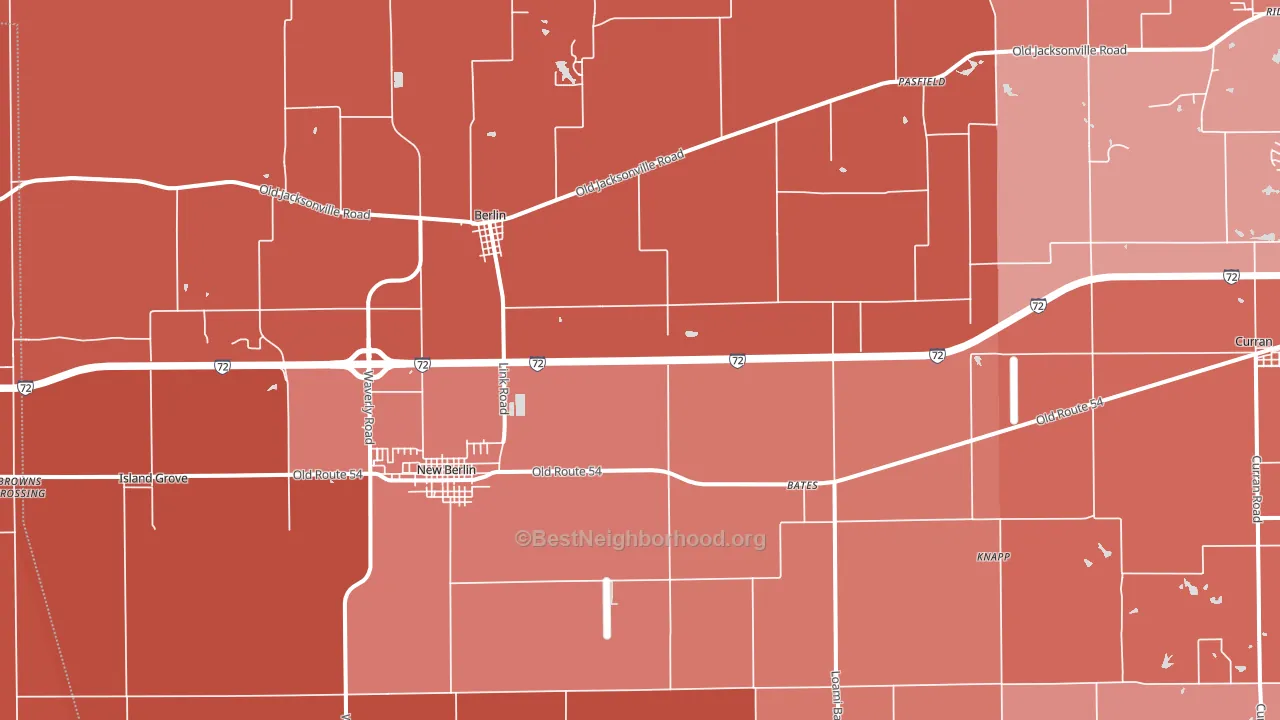 62670, IL block-group political-lean map
