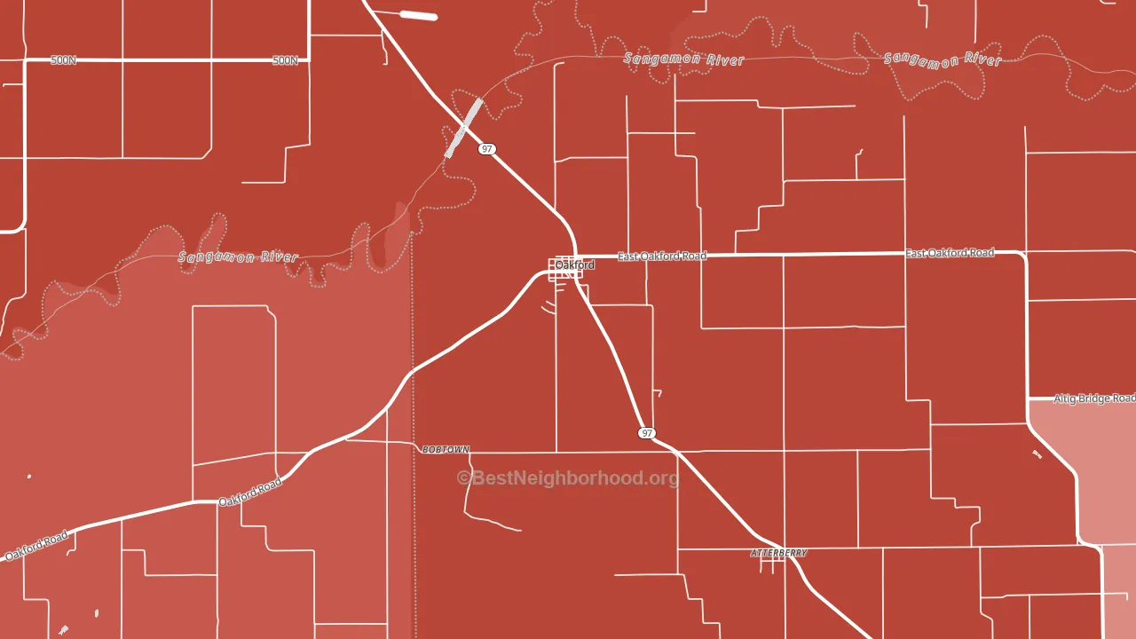 62673, IL block-group political-lean map