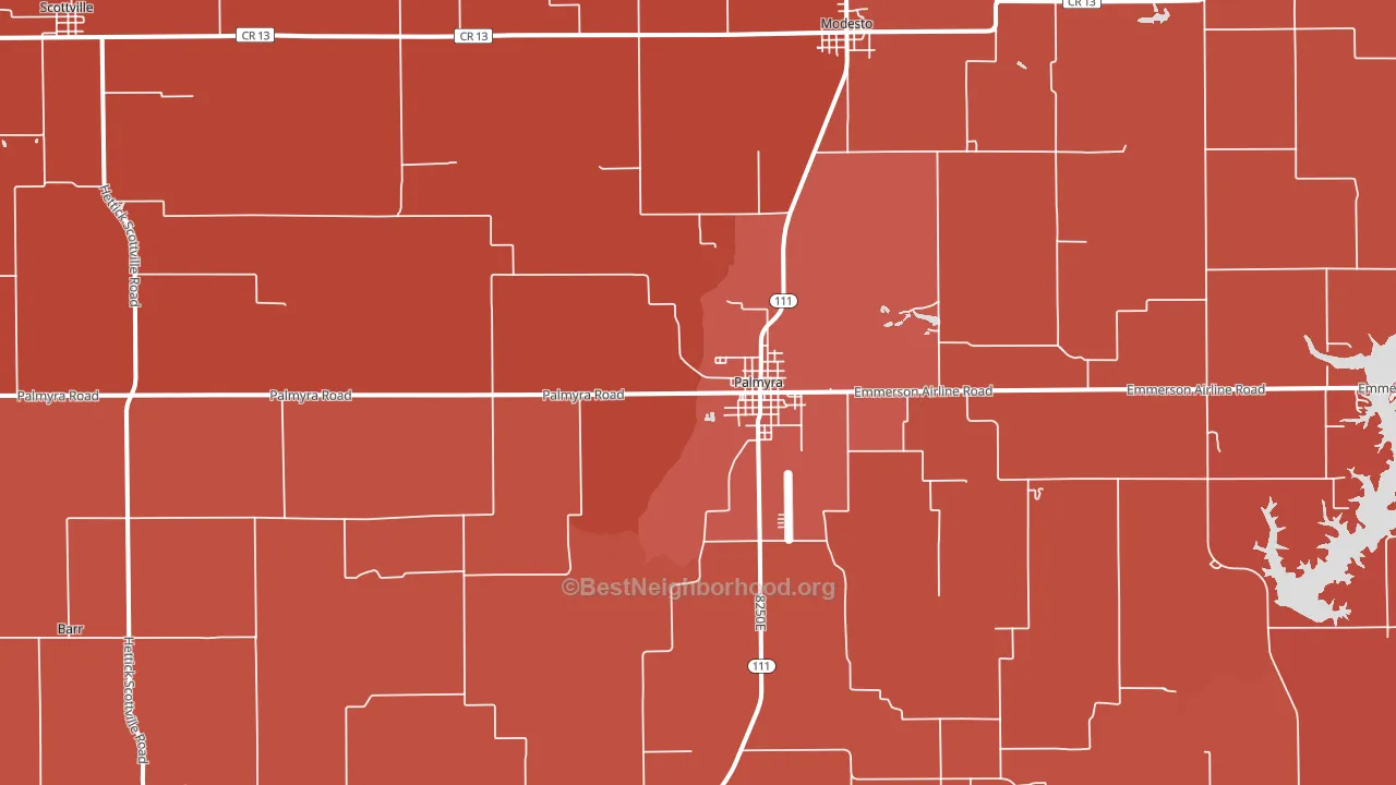 62674, IL block-group political-lean map