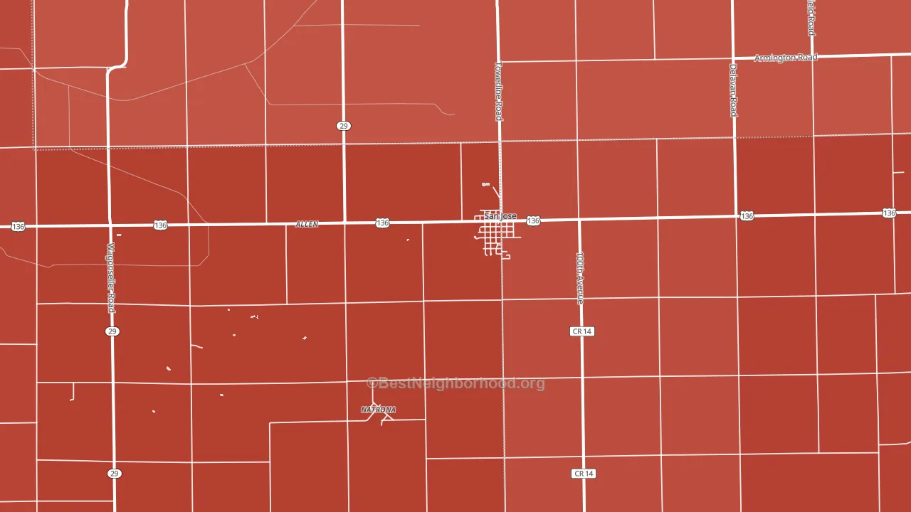 62682, IL block-group political-lean map