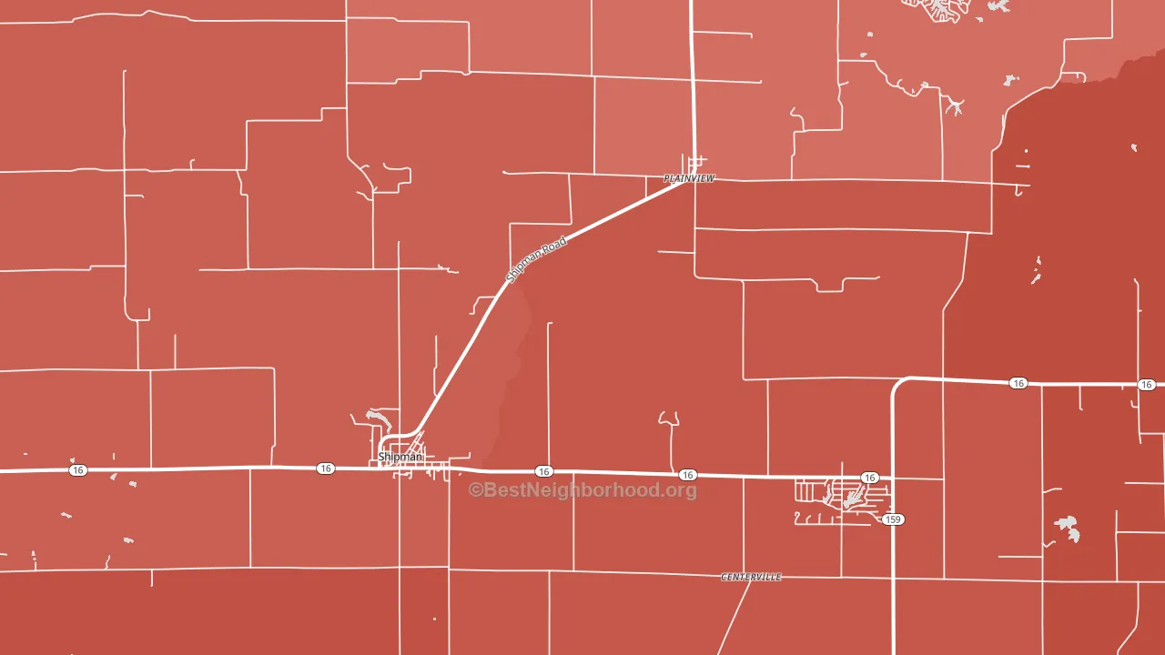 62685, IL block-group political-lean map