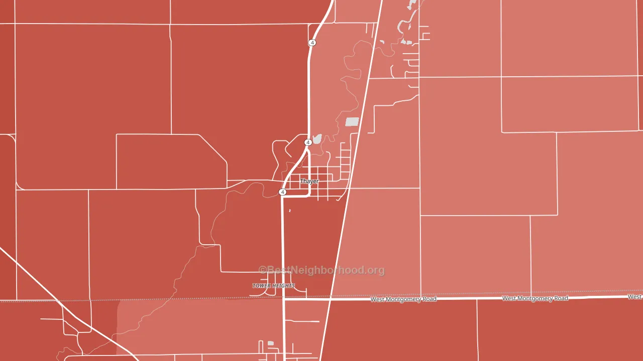 62689, IL block-group political-lean map