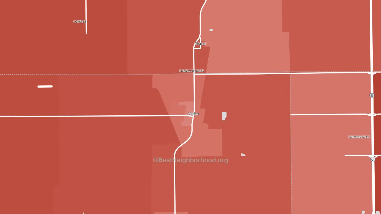 62690, IL block-group political-lean map
