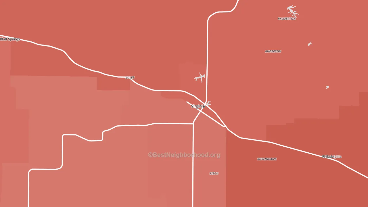 62691, IL block-group political-lean map