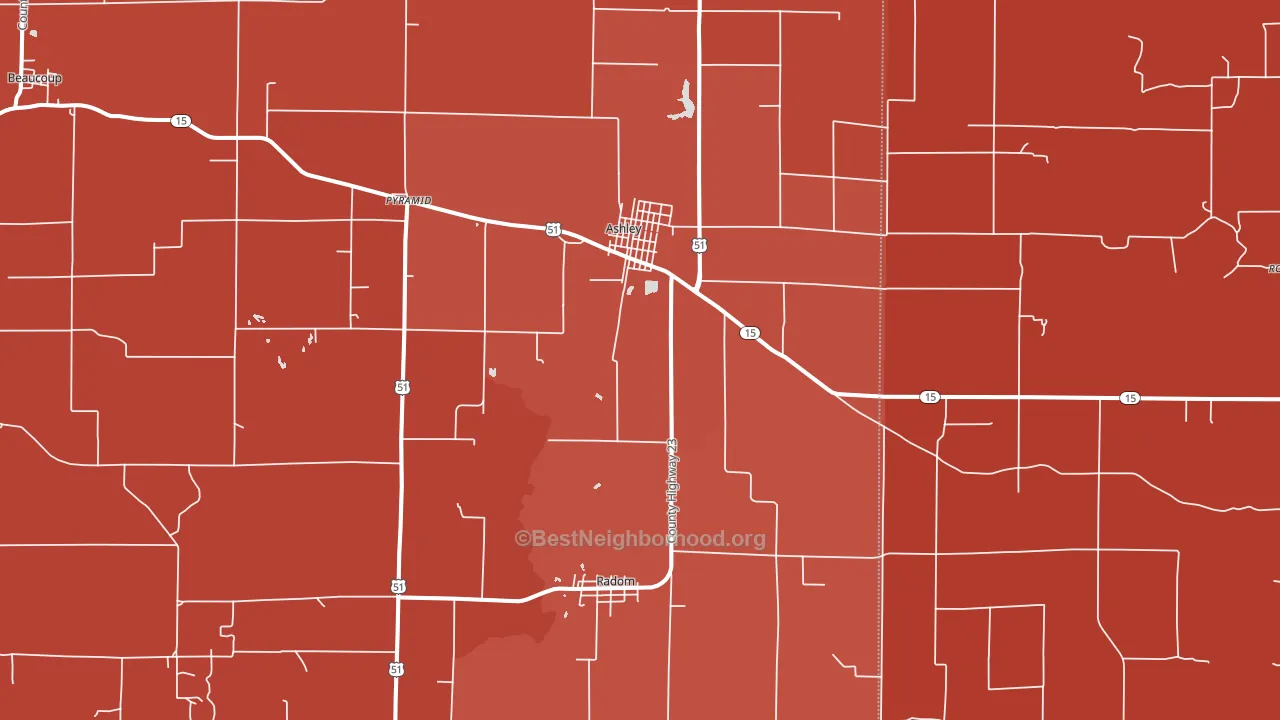 62808, IL block-group political-lean map