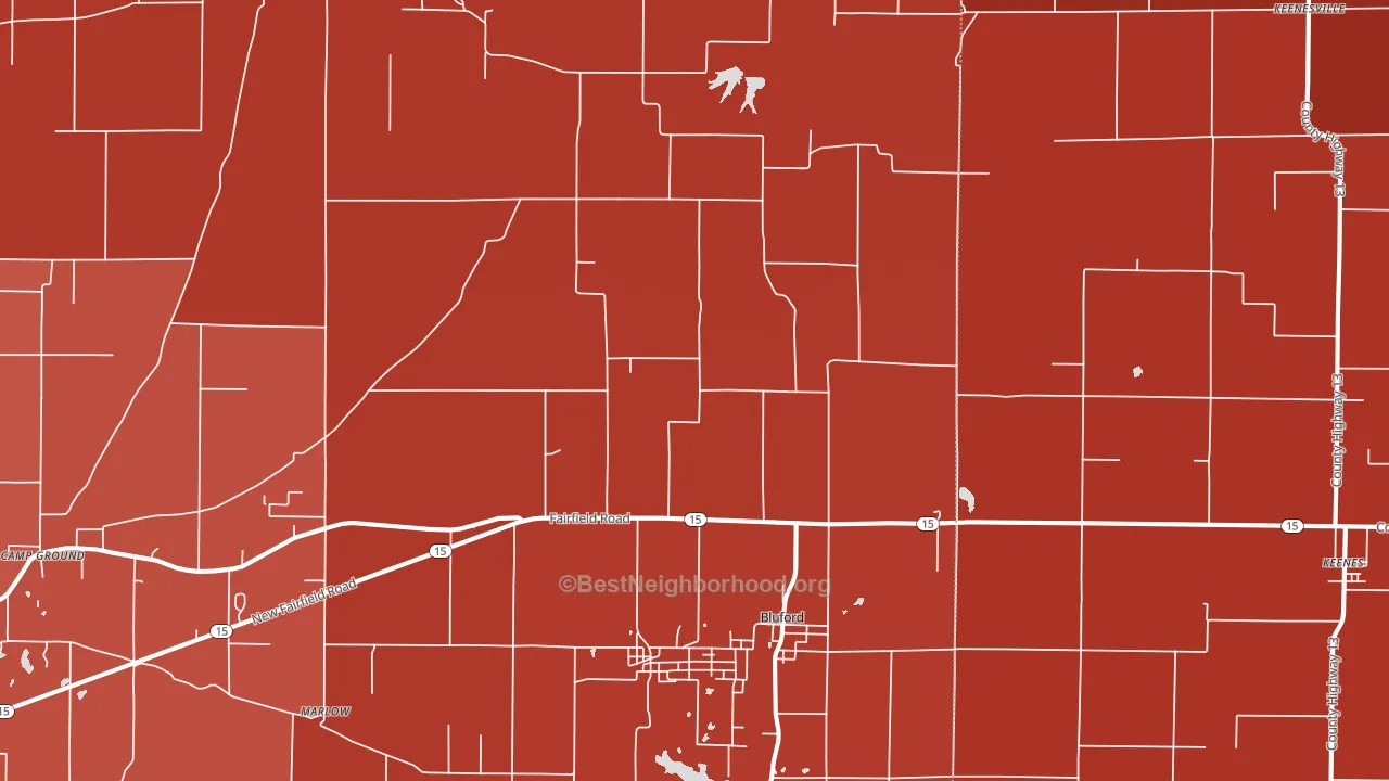 62814, IL block-group political-lean map